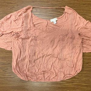 Forever 21 Short Sleeve Top, Ladies Plus Size 2X, Pink